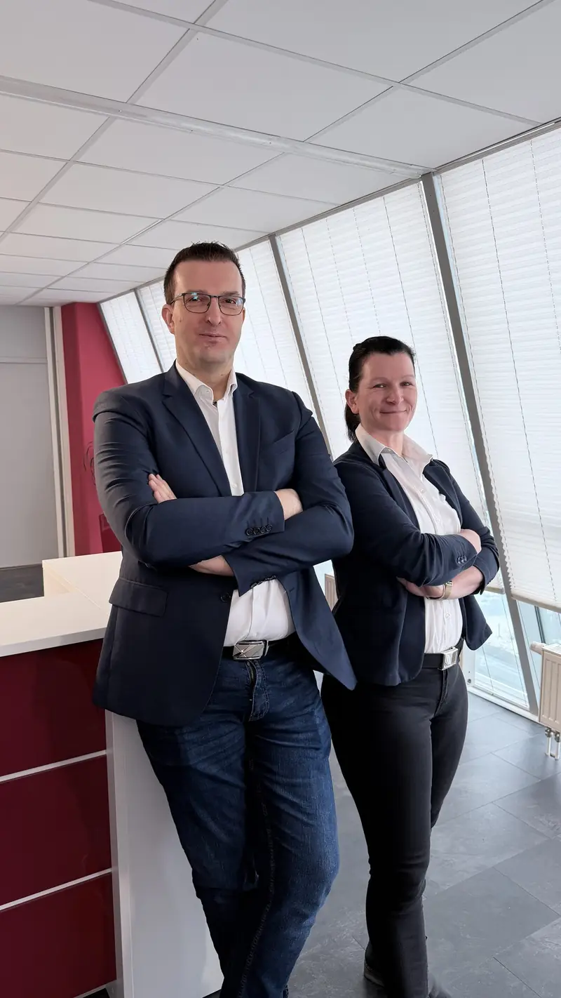 Steffi und Thomas Knecht am Empfang in Bensheim